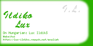 ildiko lux business card